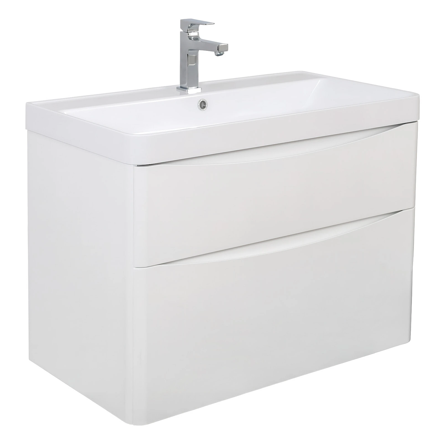 Тумба для ванной Aqua Rodos Америна 75x42 подвесная с умывальником Deep Белый (АР000057445)