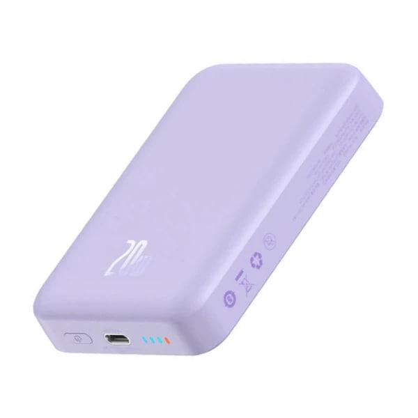 Повербанк Baseus Magnetic Mini 10000 mAh 20 W 2в1 QC3.0+PD3.0 с беспроводной зарядкой Qi 15 W Purple (PPCX110105) - фото 6