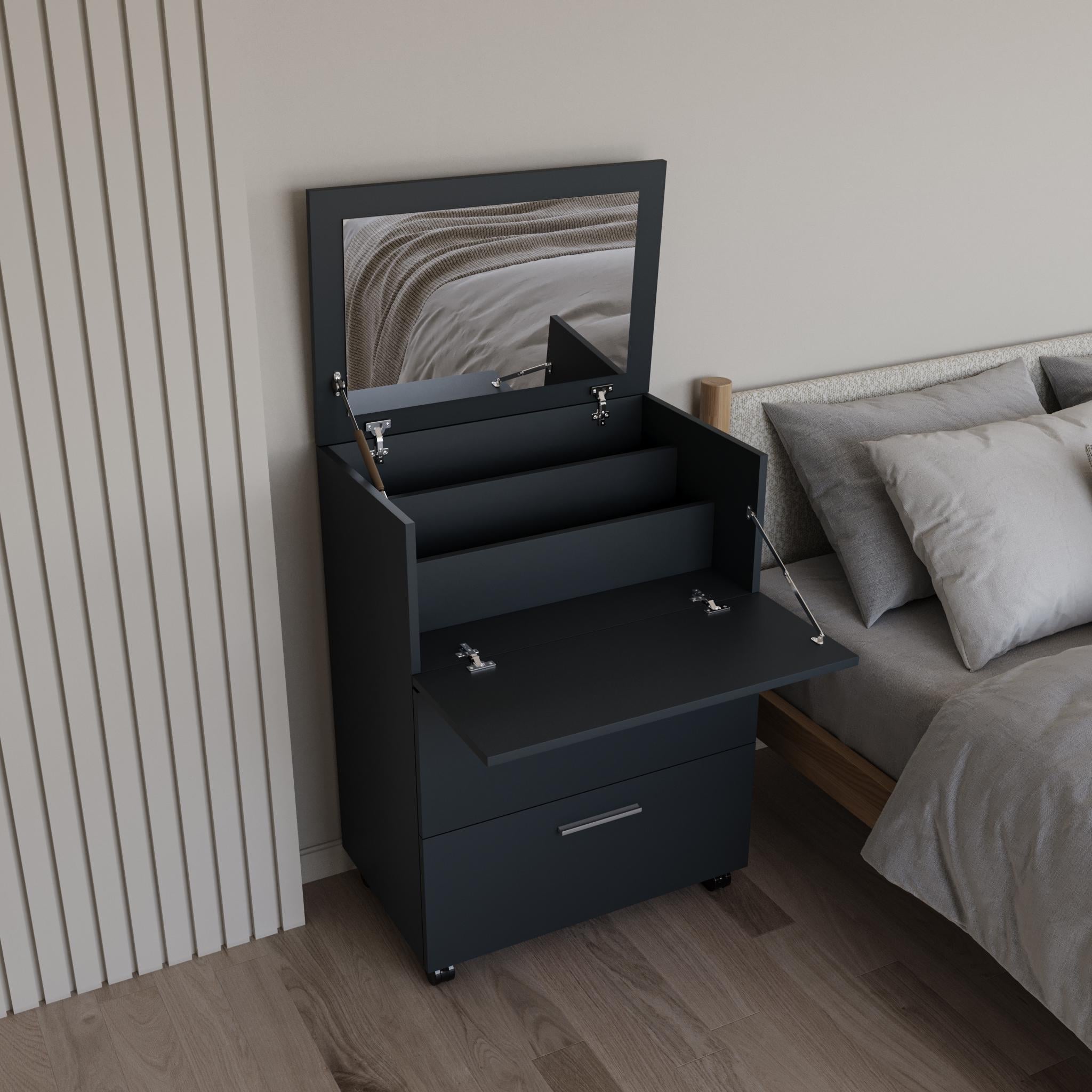 Туалетный столик-трансформер с ящиками 916х658х436 мм Антрацит (A-128)