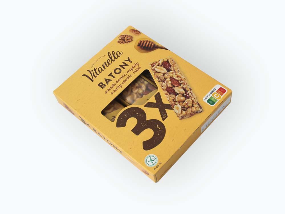 Батончики горіхові Vitanella з медом 3 шт.