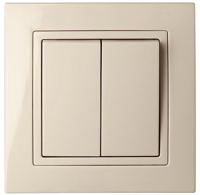 Выключатель двухклавишный MARSHEL ELEGANT VS10-200 Beige (VS10-200 Beige )