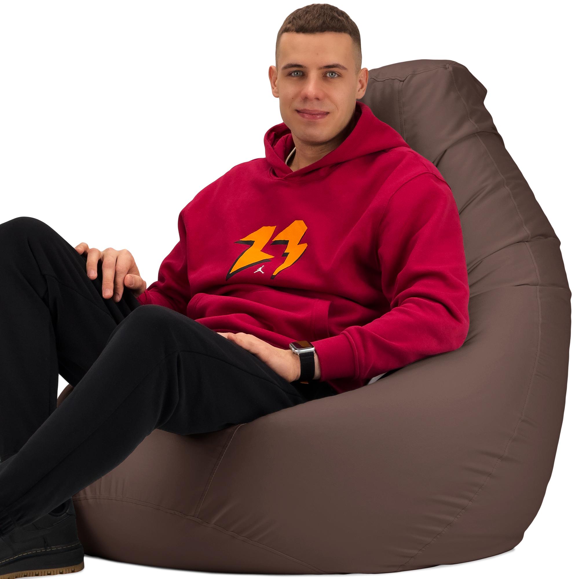 Кресло-мешок Студия Комфорта Груша оксфорд флекс 150х100 см Коричневый (9012313) - фото 2