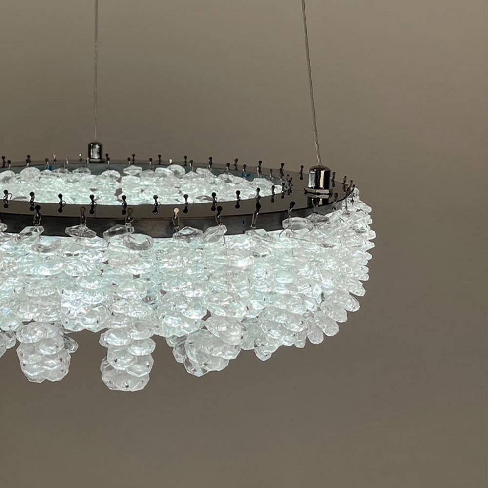 Люстра кольцевая хрустальная на 2 яруса 80/60 см Хром (33038-800+600 CH) - фото 5 Люстра кольцевая хрустальная на 2 яруса 80/60 см Хром (33038-800+600 CH) - фото 5