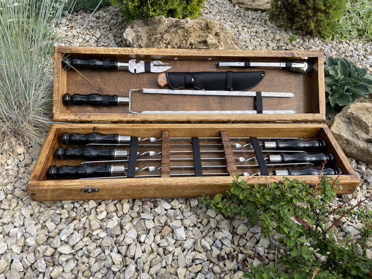 Набор шампуров в кейсе Grill skiff S1 - фото 3 Набор шампуров в кейсе Grill skiff S1 - фото 3