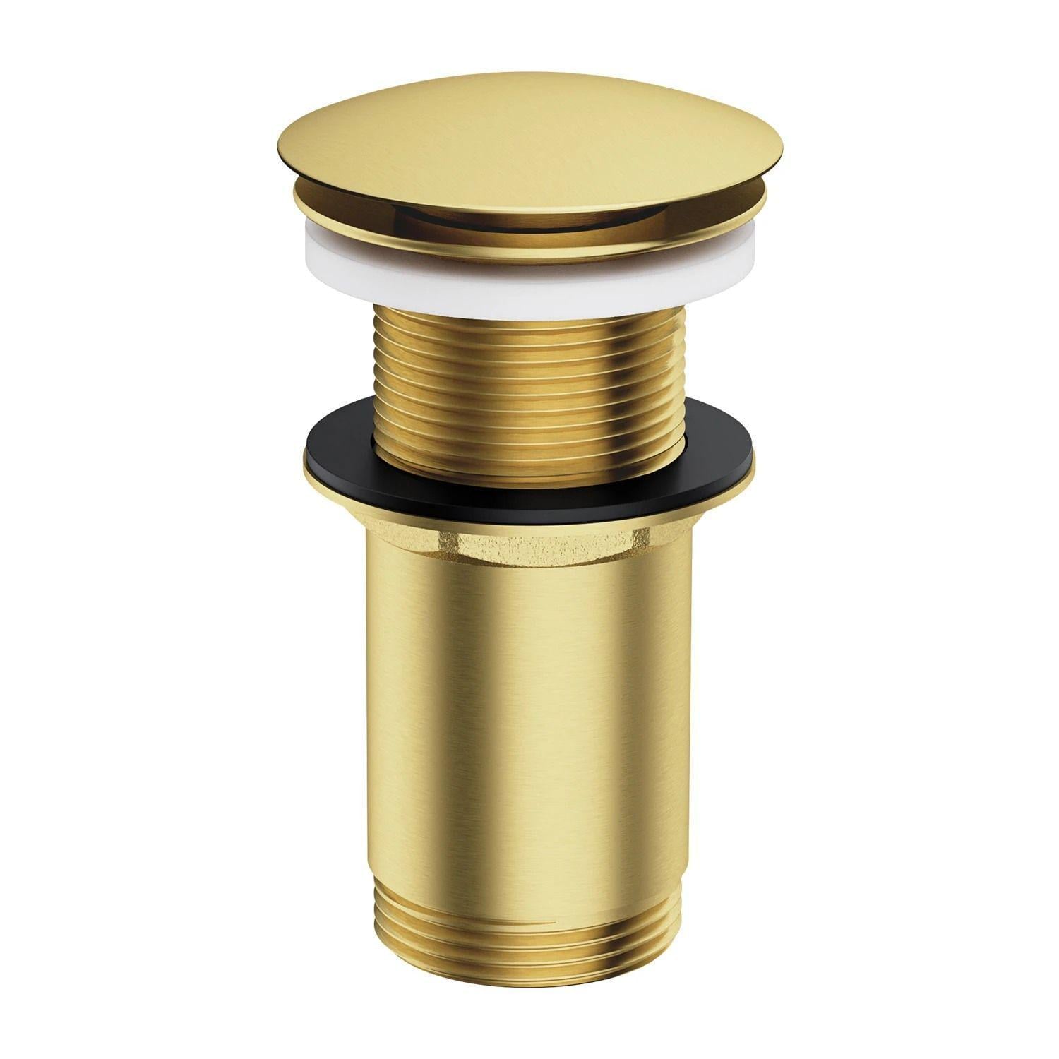 Клапан донный Omnires Click-Clack для раковины 1 1/4" Золотой брошенный (KRMS-A716BSB)