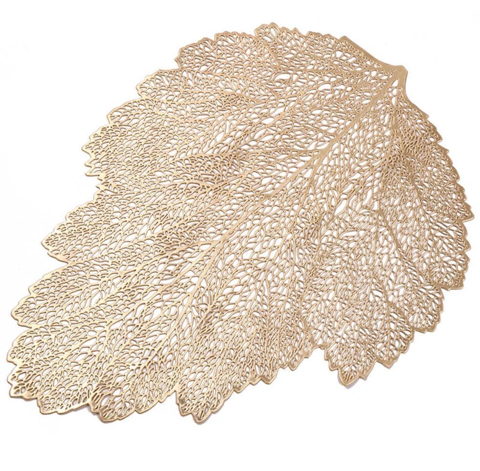 Салфетка сервировочная Листок 45х35 см Золотистый (5464) Салфетка сервировочная Листок 45х35 см Золотистый (5464)