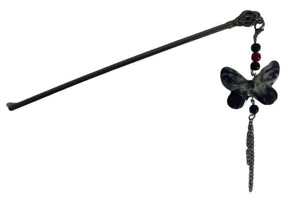 Шпилька паличка для волосся Метелик підвіска (1683)