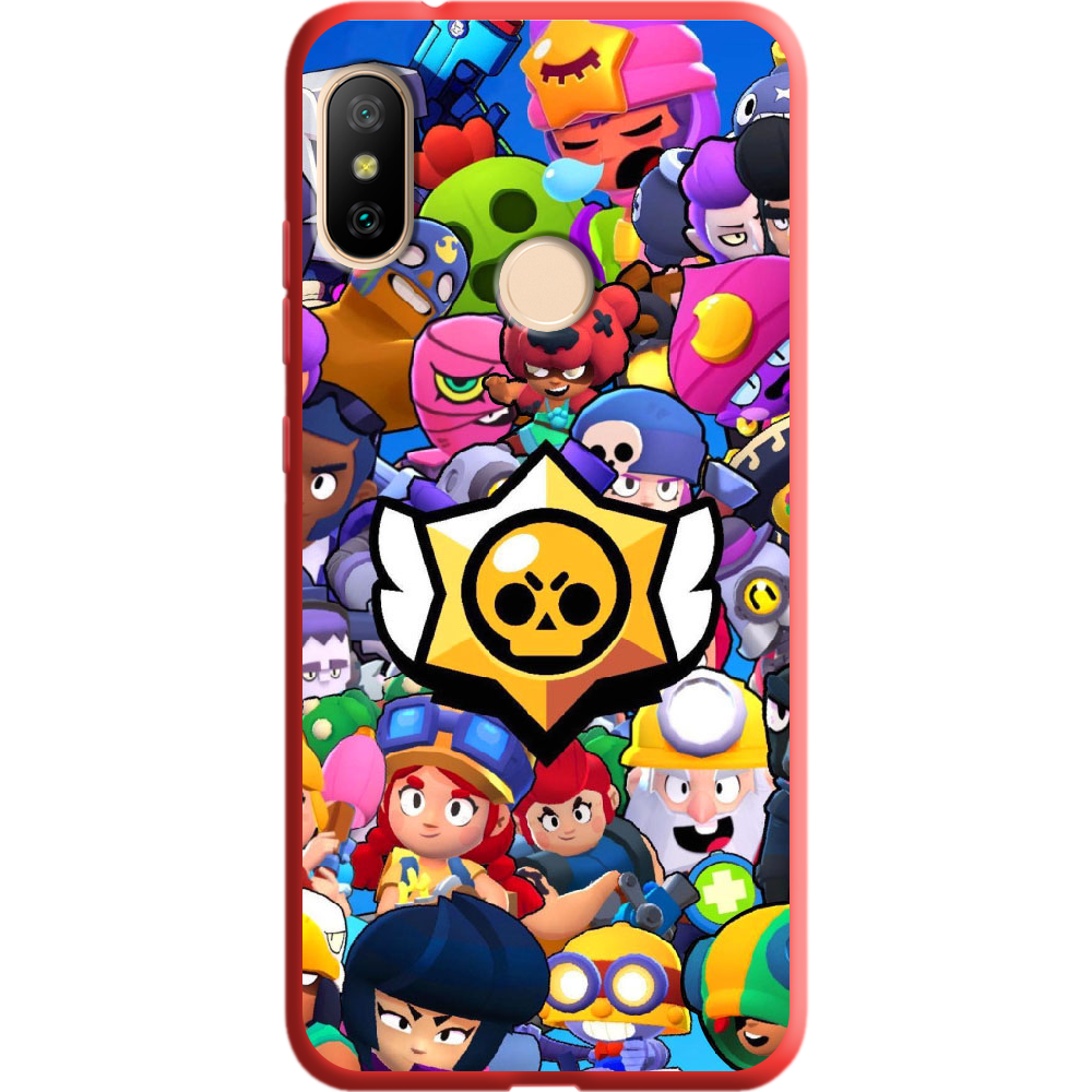 Чохол BoxFace Xiaomi Mi A2 Lite Brawl Stars Червоний силікон  (34892-up2389-36145)