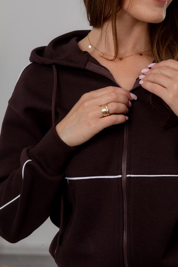 Спортивный костюм женский AKSAN зимний двойка S Темно-коричневый (25.2727_dark-brown_42(S)) - фото 3