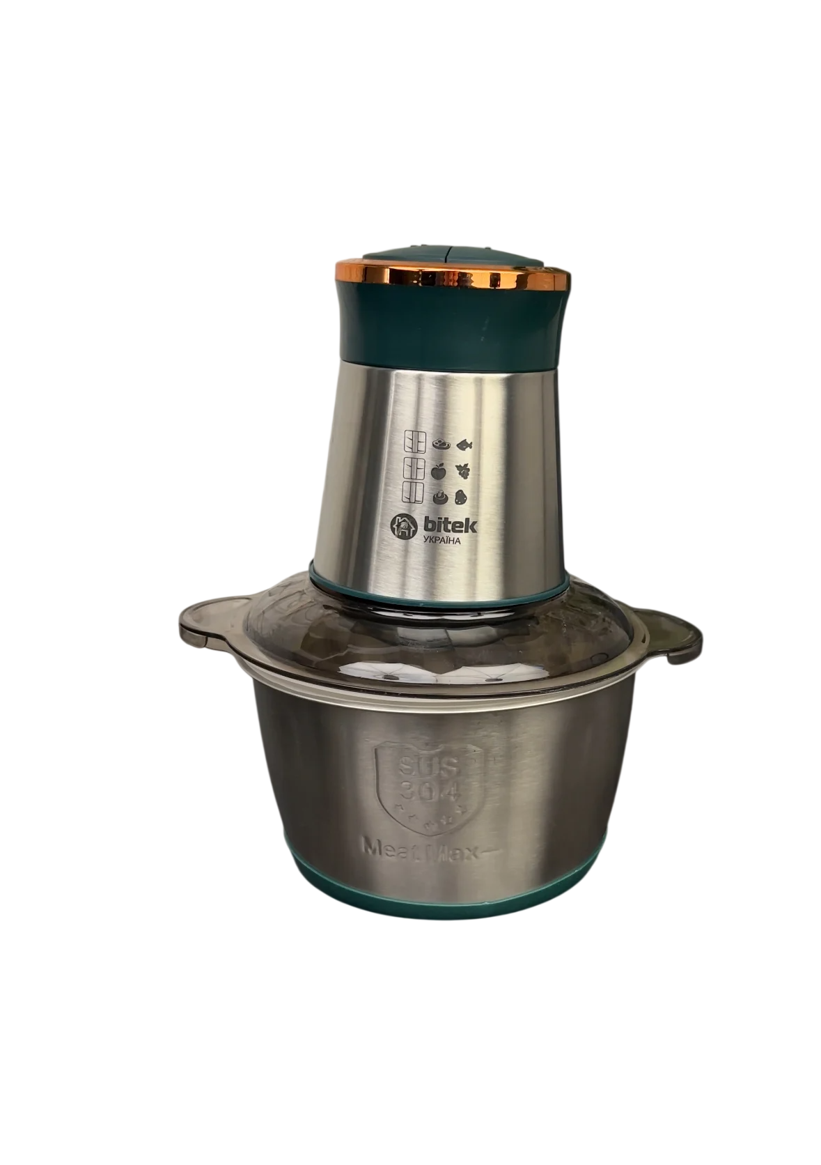 Подрібнювач кухонний BITEK електронний з металевою чашею 1500 Вт 2 л (BT-7019)