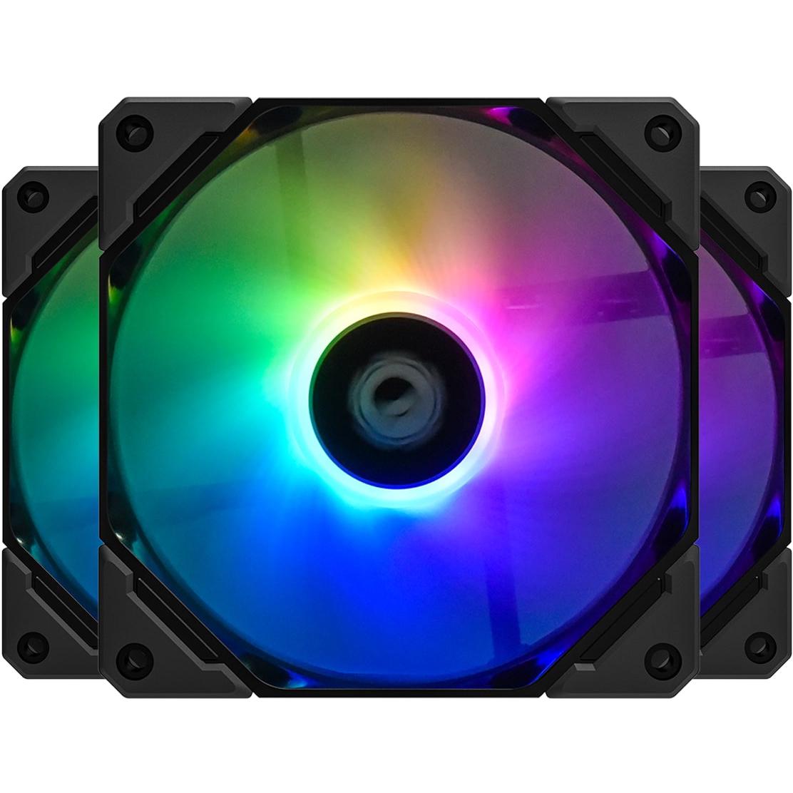 Вентилятор корпусний ID-Cooling TF-12025 ARGB Trio 120 мм 3 шт. Black
