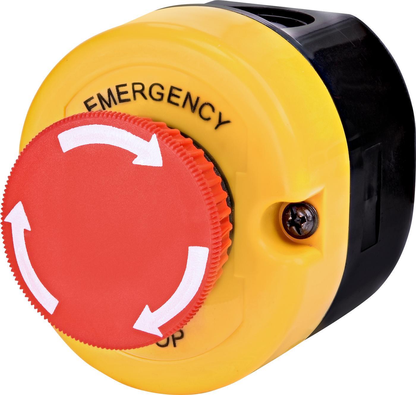 Пост кнопочный ETI 1-модульный STOP грибок возвращения поворотом ESE1Y-V1 (4771447)