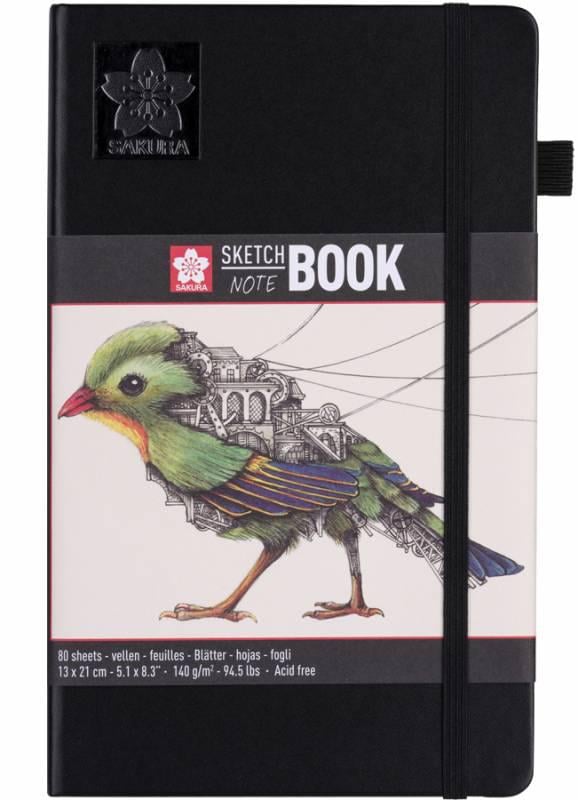 Альбом для графики Sakura Sketch твердый переплет 140 г/кв. м 80 л. 13x21 см Кремово-белый (94140003)