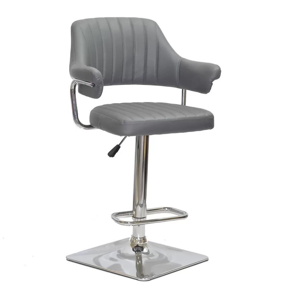 Стул барный BOTTLE 4CH-BASE 1001 экокожа Серый (123492)