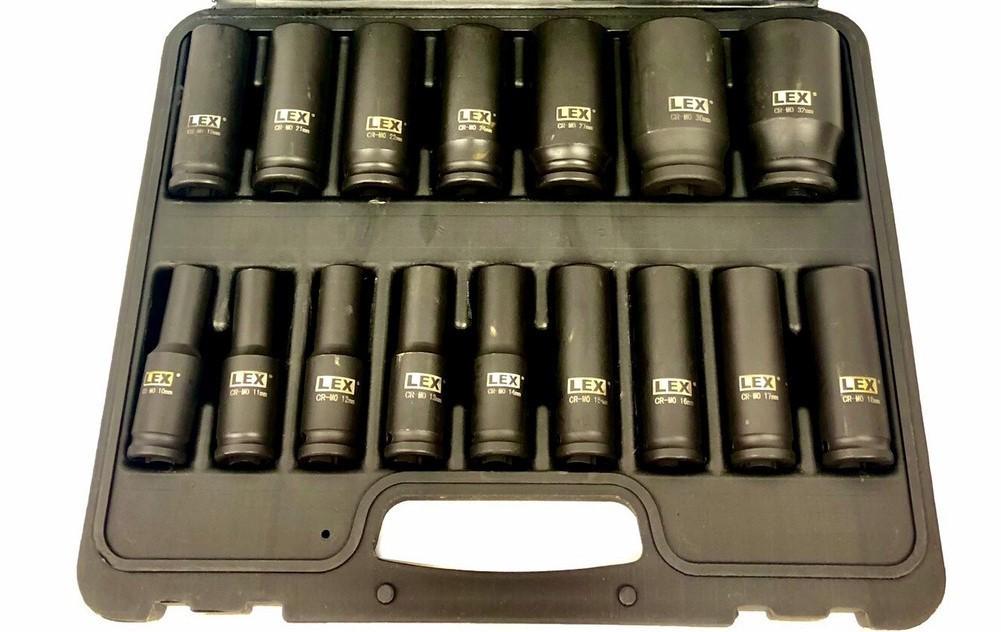 Набір головок LEX LXIS16E ударні 1/2" 10-32 мм 16 шт. - фото 7