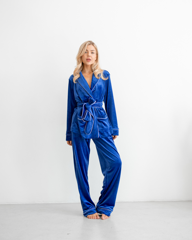 Пижама женская Модельер 7891 р. 42 Синий (14174) Пижама женская Модельер 7891 р. 42 Синий (14174)