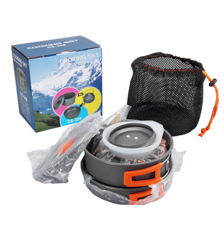 Набір туристичного посуду Halin DS-308 Orange - фото 3 Набір туристичного посуду Halin DS-308 Orange - фото 3