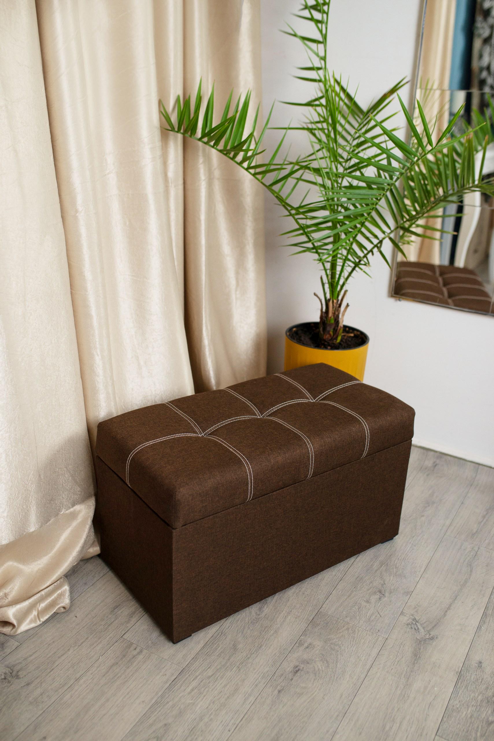 Пуф 35х70 см Коричневий