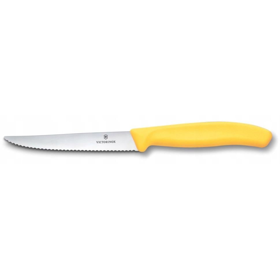 Кухонный нож для стейка и пиццы Victorinox Swiss Classic 11 см Yellow (Vx6.7238.C1) Кухонный нож для стейка и пиццы Victorinox Swiss Classic 11 см Yellow (Vx6.7238.C1)