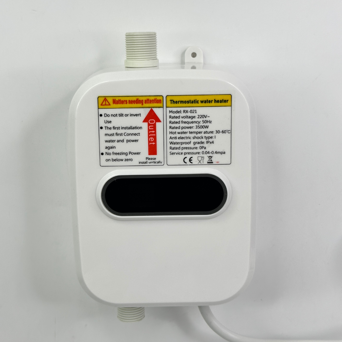 Водонагреватель-душ электрический термостатический TEMMAX RX-021 проточный с краном (24 10693051) - фото 2