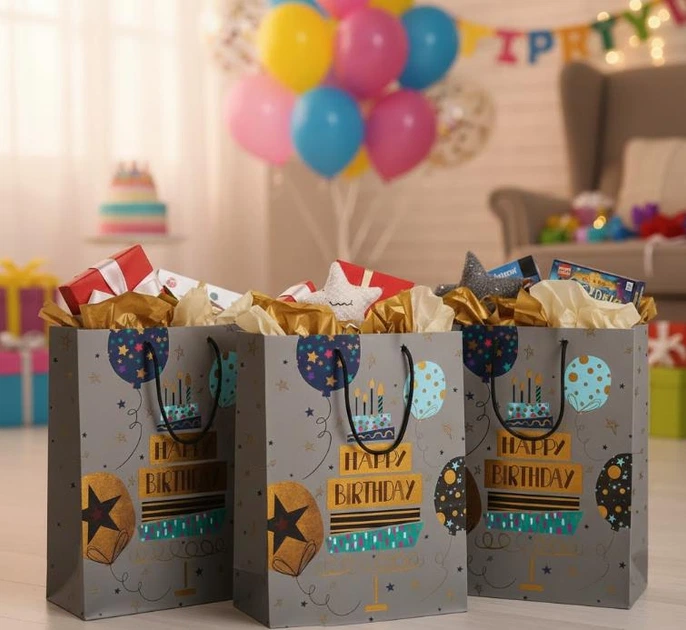Набор подарочных пакетов Happy Birthday 3 шт. 18,5x25,5 см (9078-003-3)