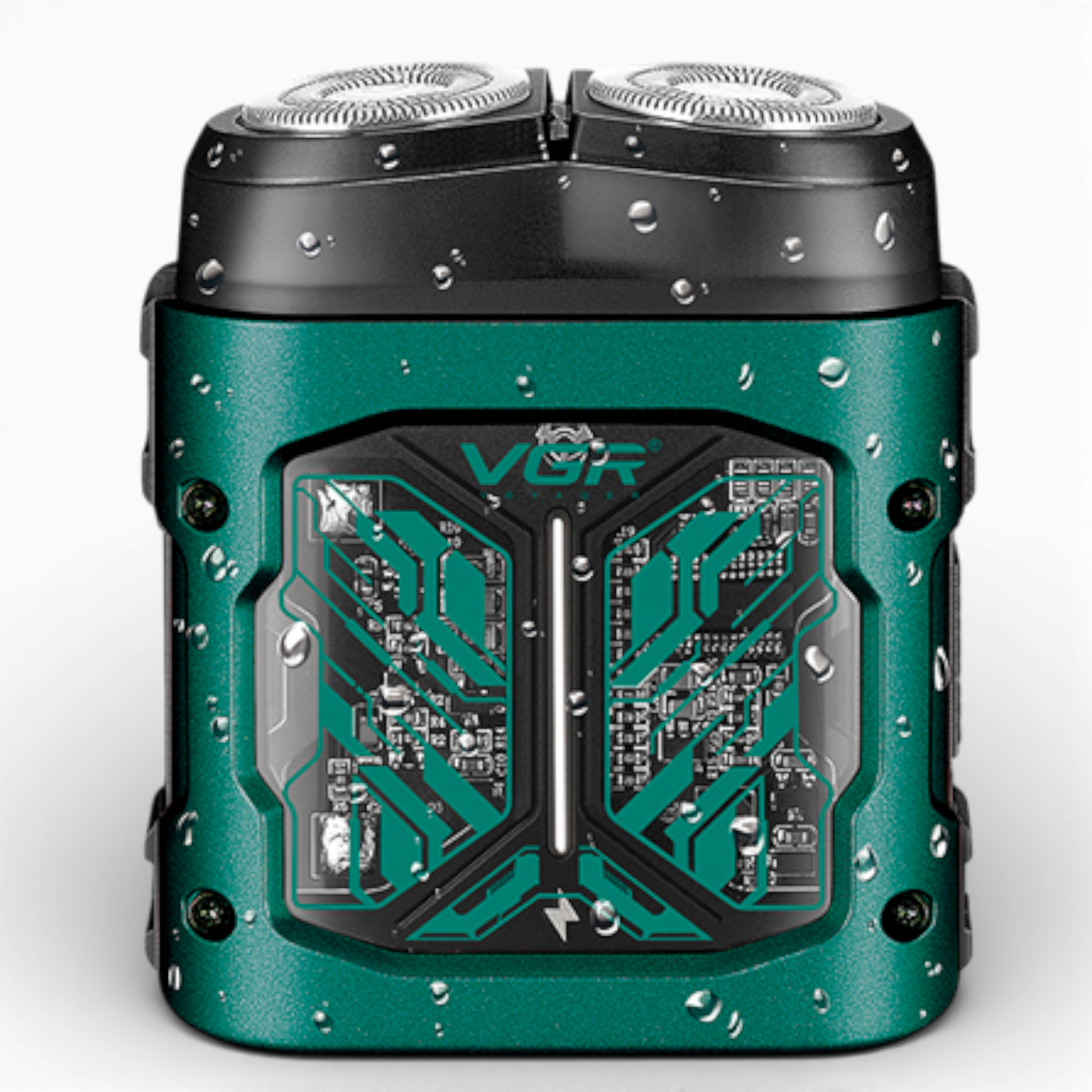 Електробритва акумуляторна VGR V-344 з плаваючими ножами Green (11995) Електробритва акумуляторна VGR V-344 з плаваючими ножами Green (11995)