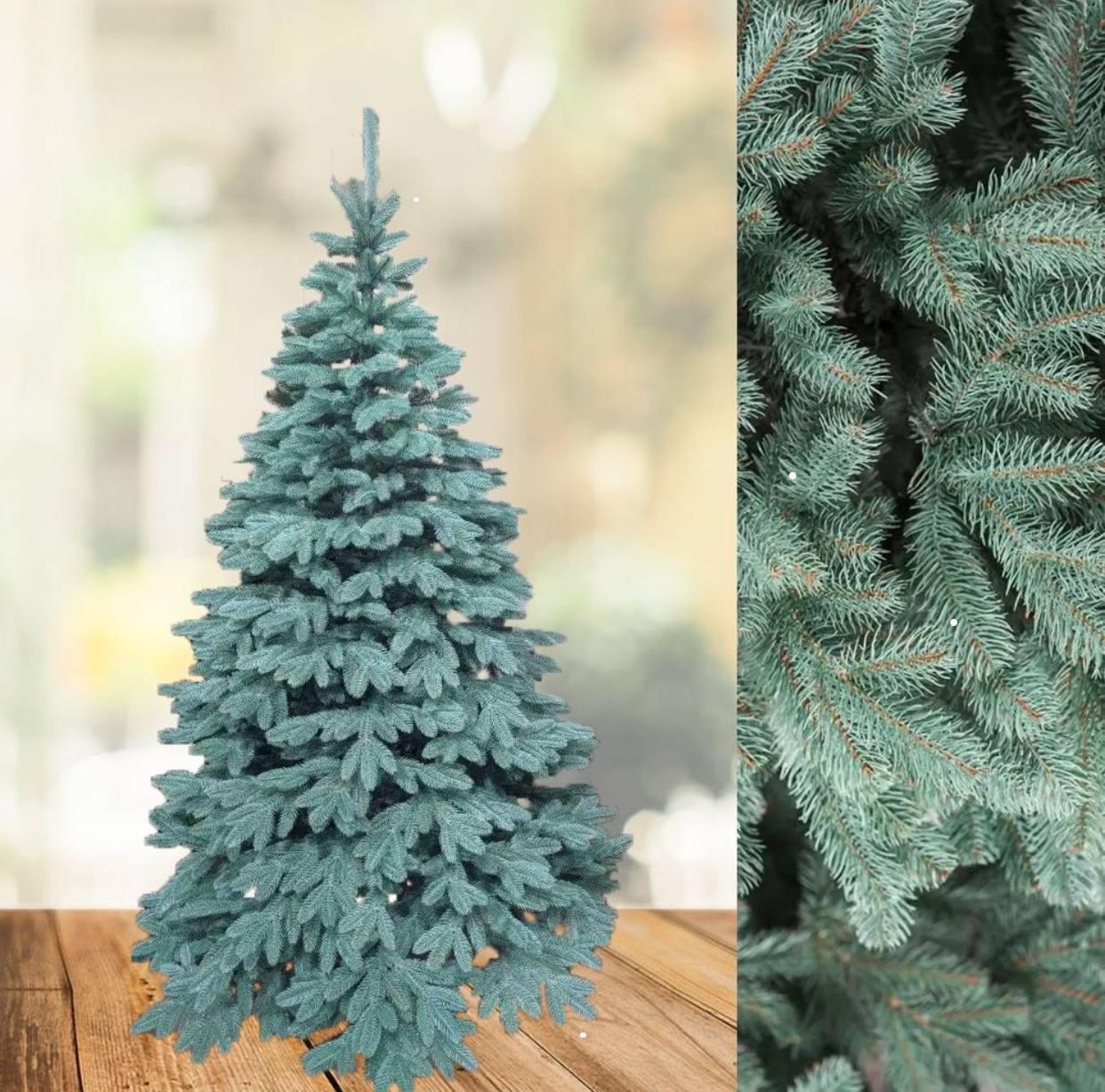 Штучна ялинка Бельгійська лита з металевою підставкою 1,50 м Блакитний (NYT15122) - фото 7