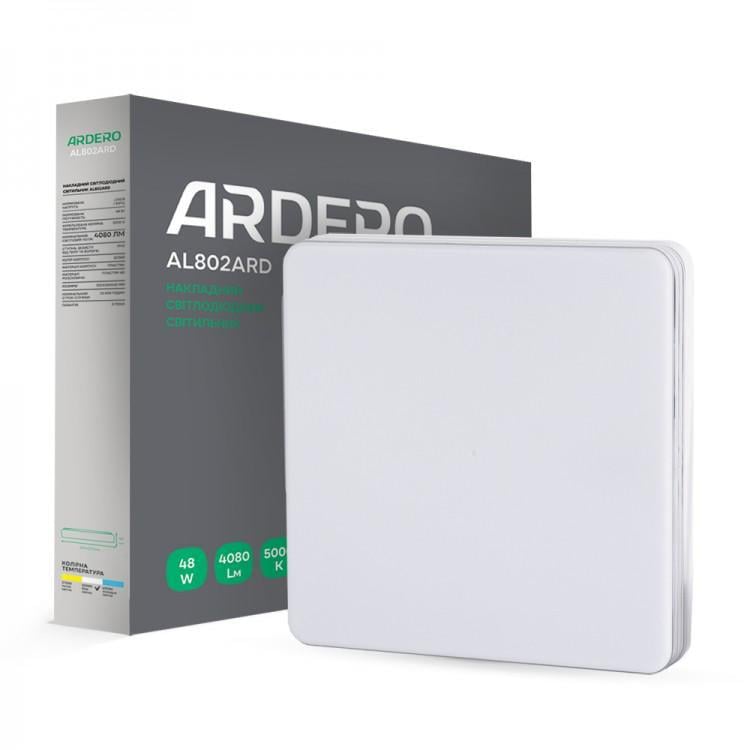 Светильник накладной светодиодный ARDERO Квадрат AL802ARD 48 Вт 5000К ІР40 300x300x40 мм Белый (80169)