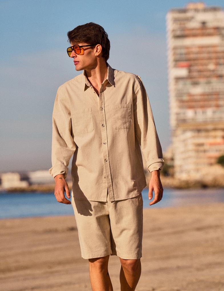 Шорти чоловічі Diverse LINENN L Бежевий (5905384002044)