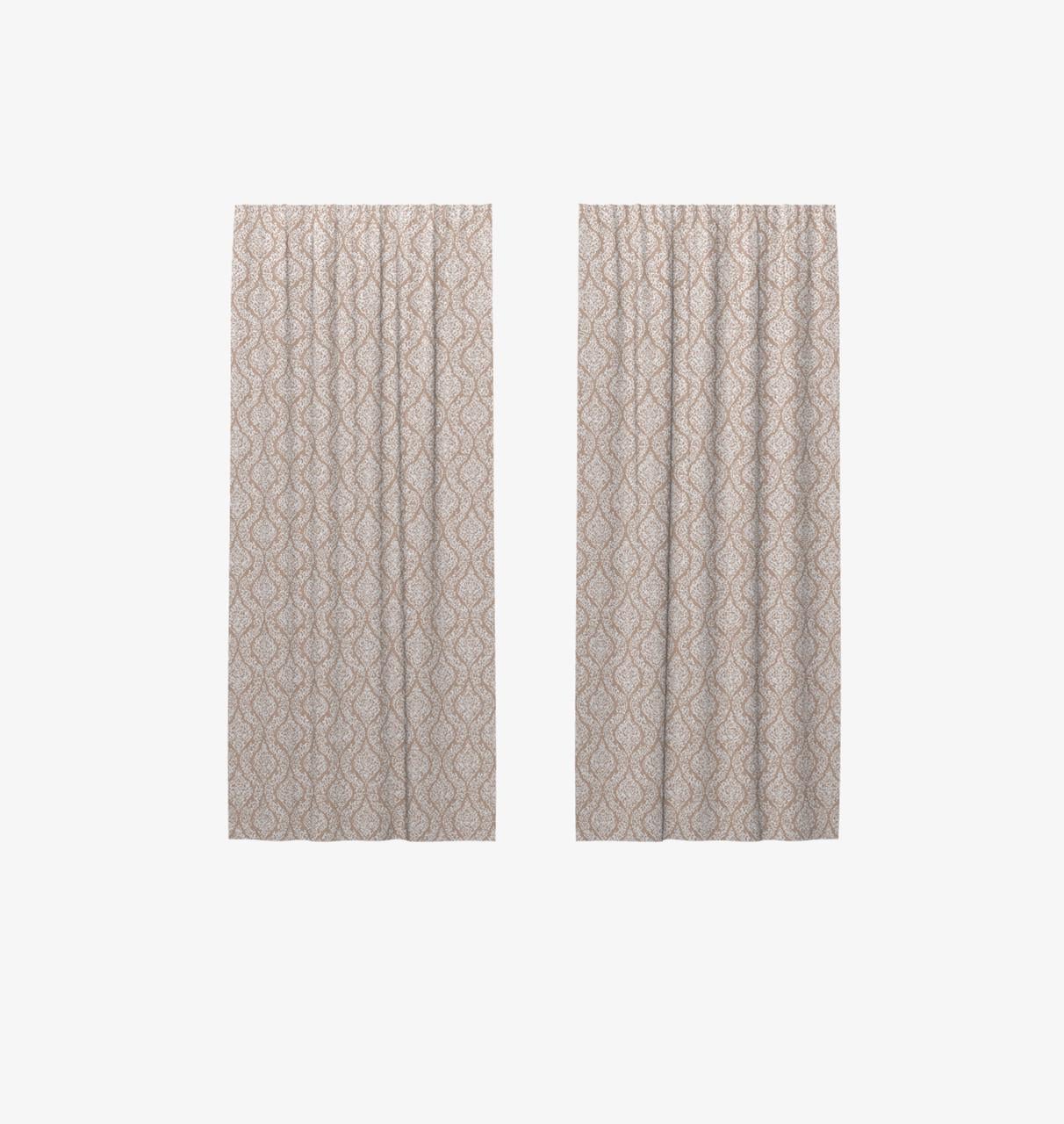 Шторы хлопковые BIG YETI Узоры 180х250 см Beige (015681v5)