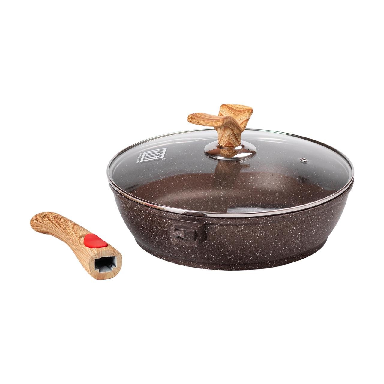 Сковорода універсальна MGC алюмінієва 28 см зі знімною ручкою - фото 4 Сковорода універсальна MGC алюмінієва 28 см зі знімною ручкою - фото 4