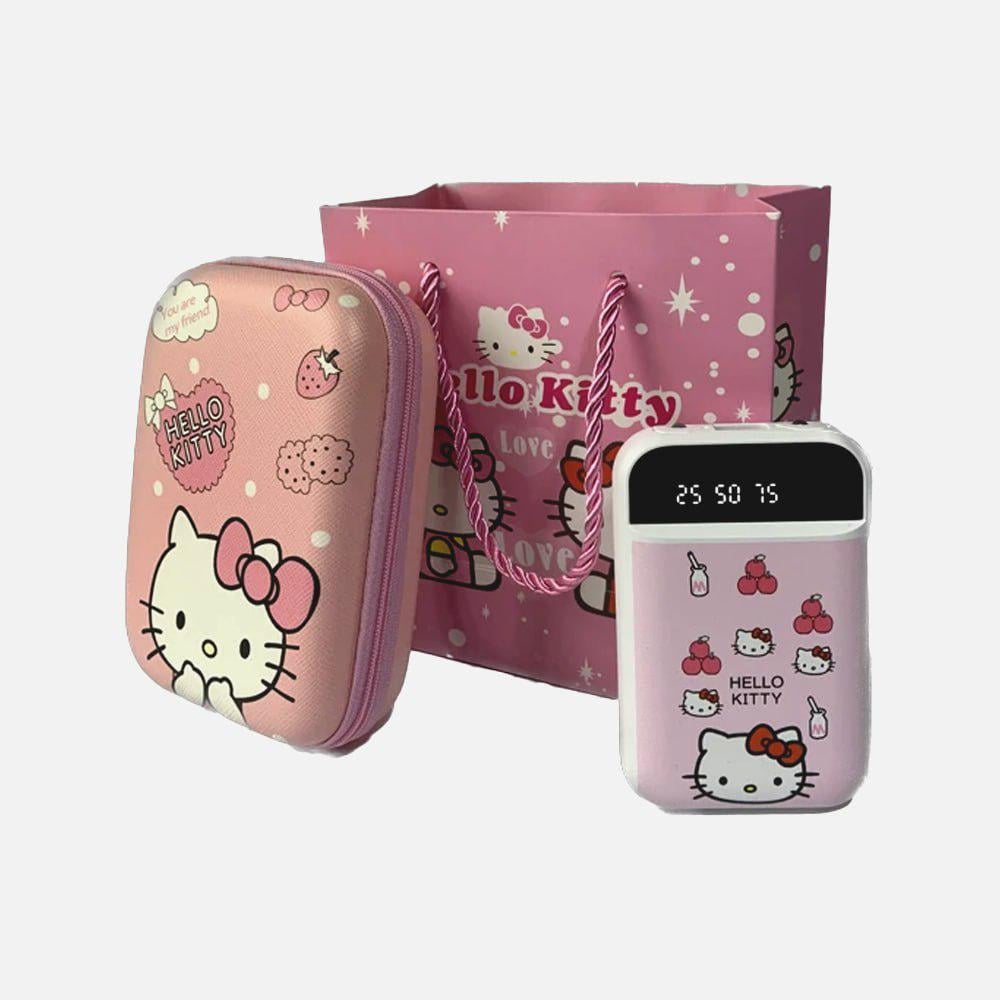 Зарядка портативная Hello Kitty 10000 mAh с чехлом Розовый