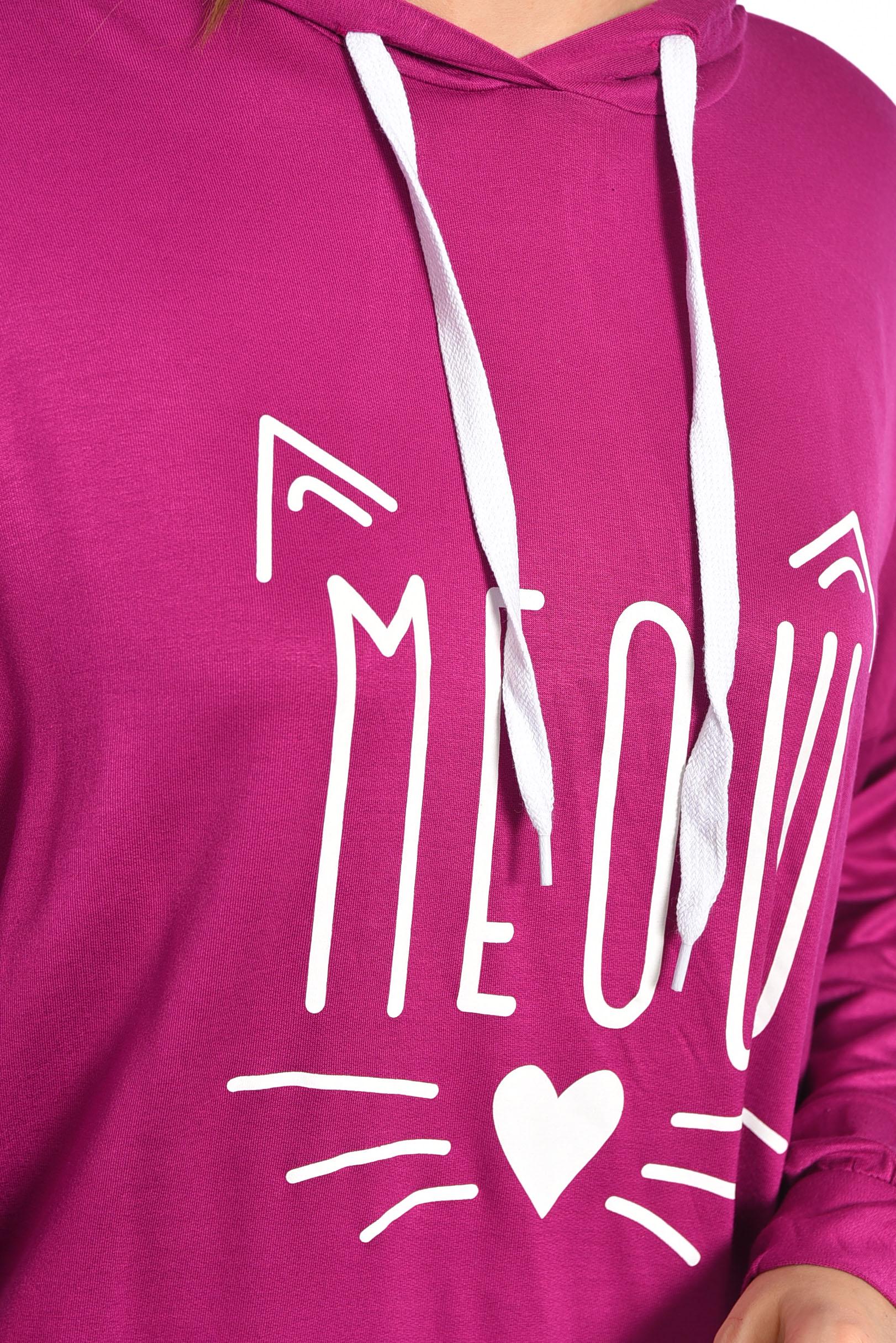 Худи женское M-L Фиолетовый (188009) - фото 4