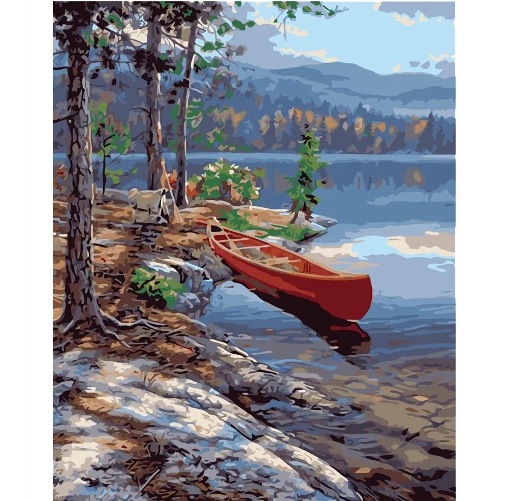 Картина по номерам Strateg Жареный сосновый берег 40x50 см (VA-0370)