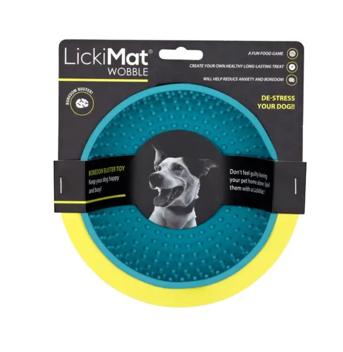 Коврик для медленного питания LickiMat Dog Wobble Turquoise Коврик для медленного питания LickiMat Dog Wobble Turquoise