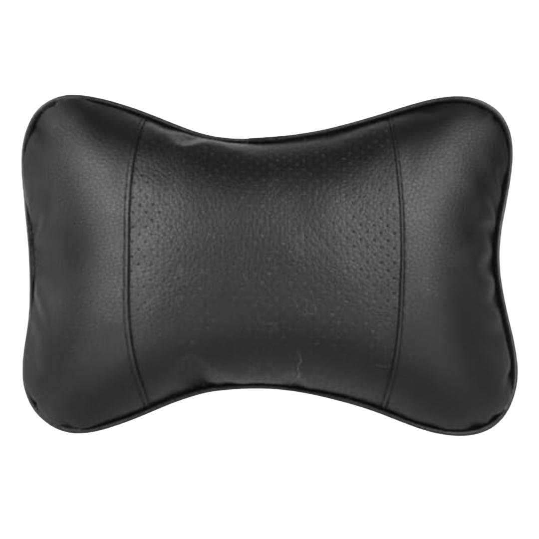 Подушка для шеи автомобильная Bodasan с экокожи пна подголовник сиденья Черный (2437103981)