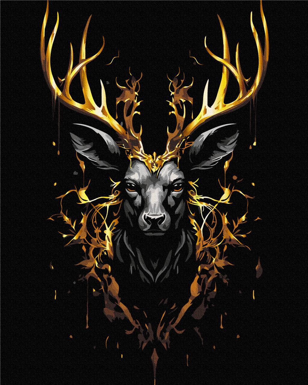 Картина за номерами Brushme Лісова корона чорне полотно 40х50 см (BSB0005)