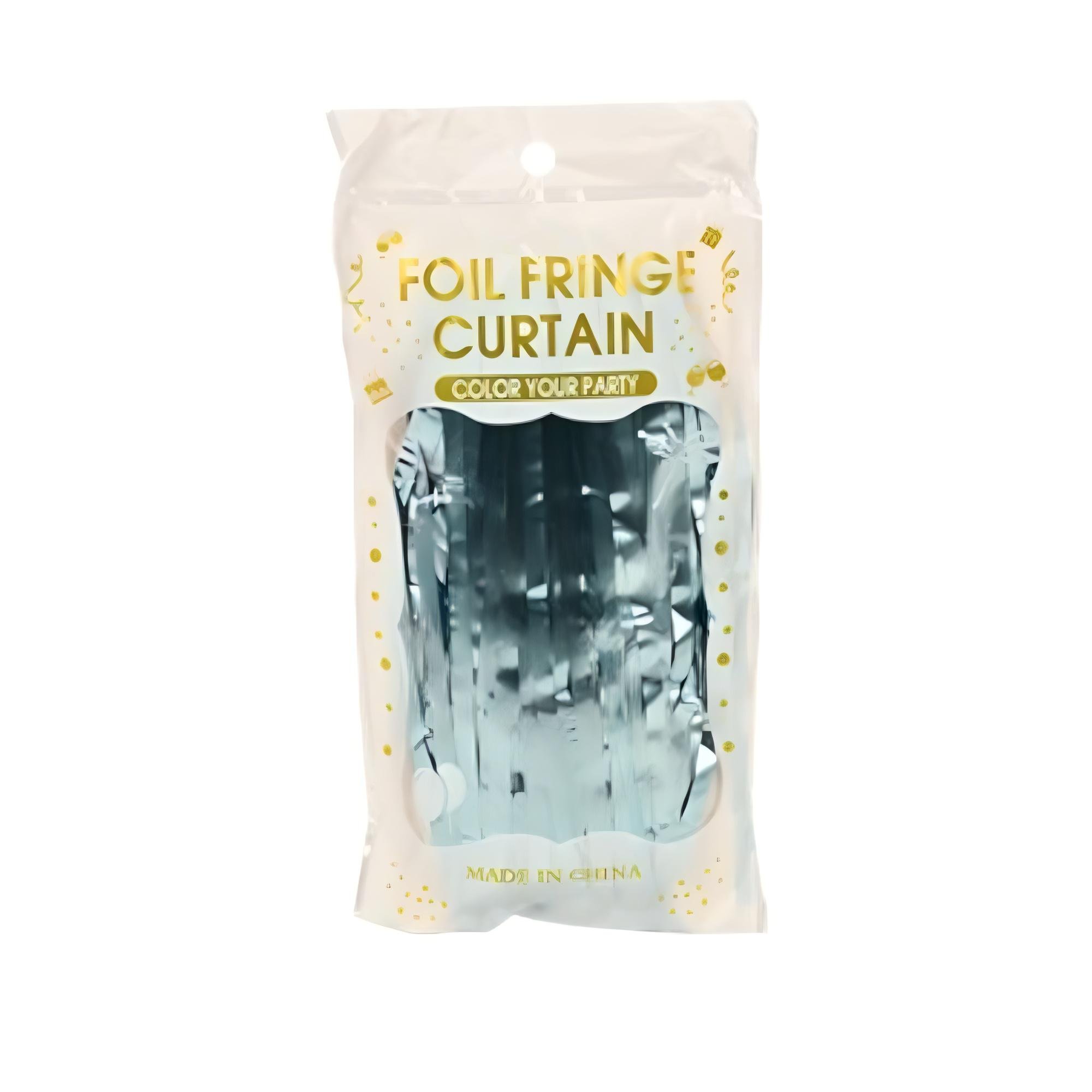 Шторка для фотозоны Stenson M48310 с металлическим блеском 100х200 см Серебристо-голубой (27457347)