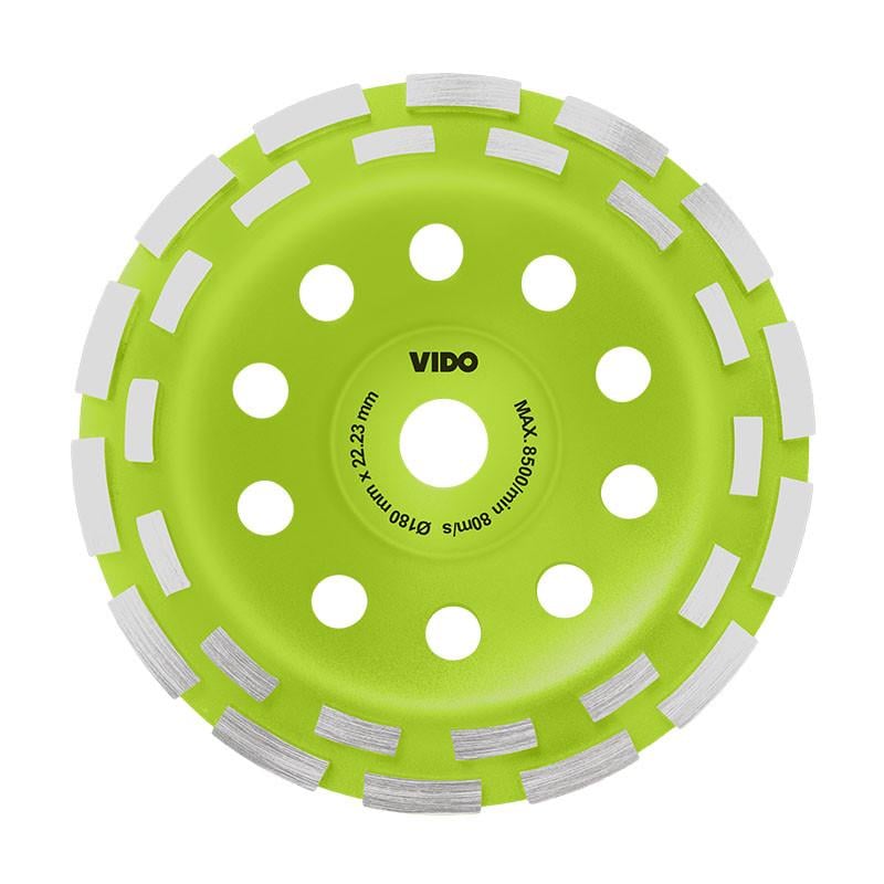Чашка шлифовальная алмазная Vido WD71272180222 180*22.2 мм (27775942)
