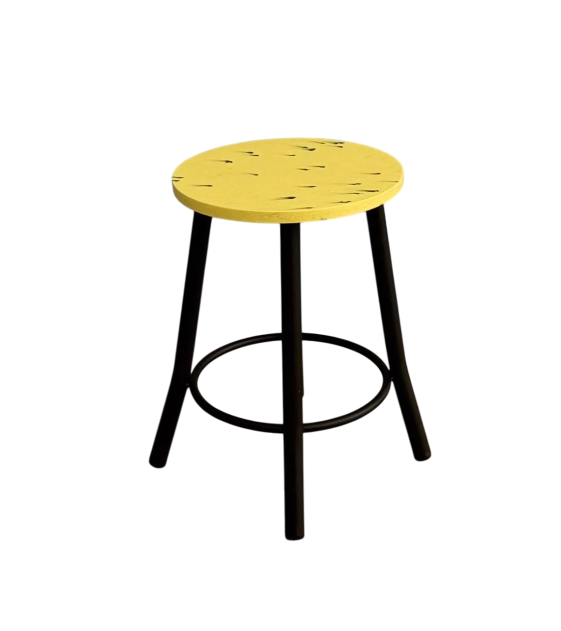 Табурет для кухні/тераси Recast Plastic круглий 30х43 см Жовтий (BR150)