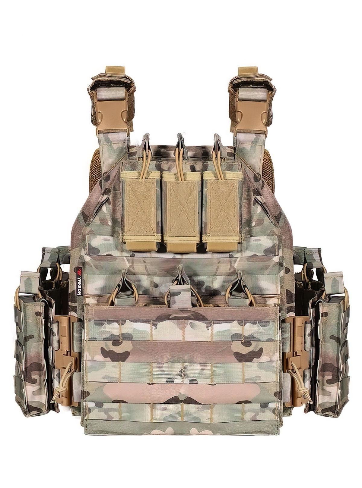 Плитоноска YAKEDA 8681 с подсумками Мультикам (64670)