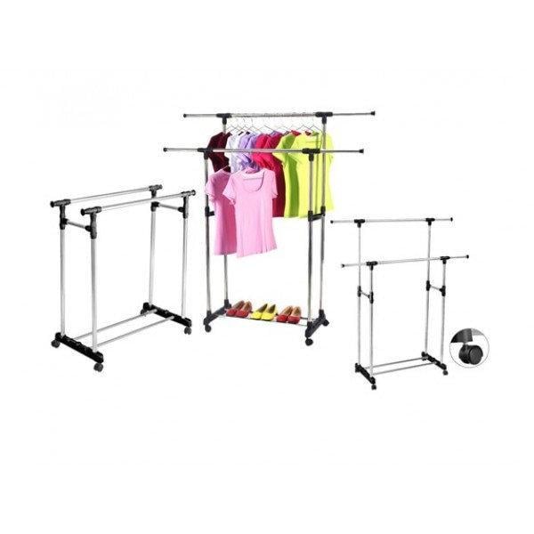 Вішалка-стійка для одягу Double Bar Rack Hight Ajustable 30 кг (976839345) - фото 9