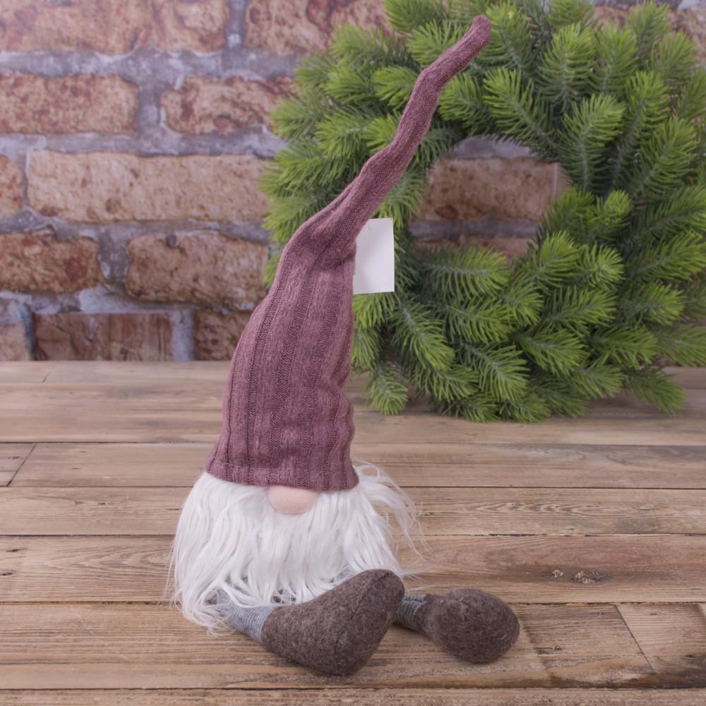 Статуэтка из тканигном в розовой шапке (3569)