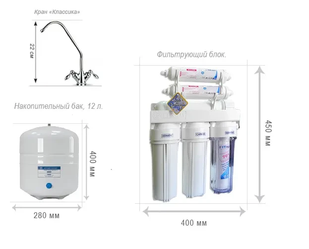 Фильтр обратного осмоса FitAqua RO-6P (2577317033) - фото 2 Фильтр обратного осмоса FitAqua RO-6P (2577317033) - фото 2