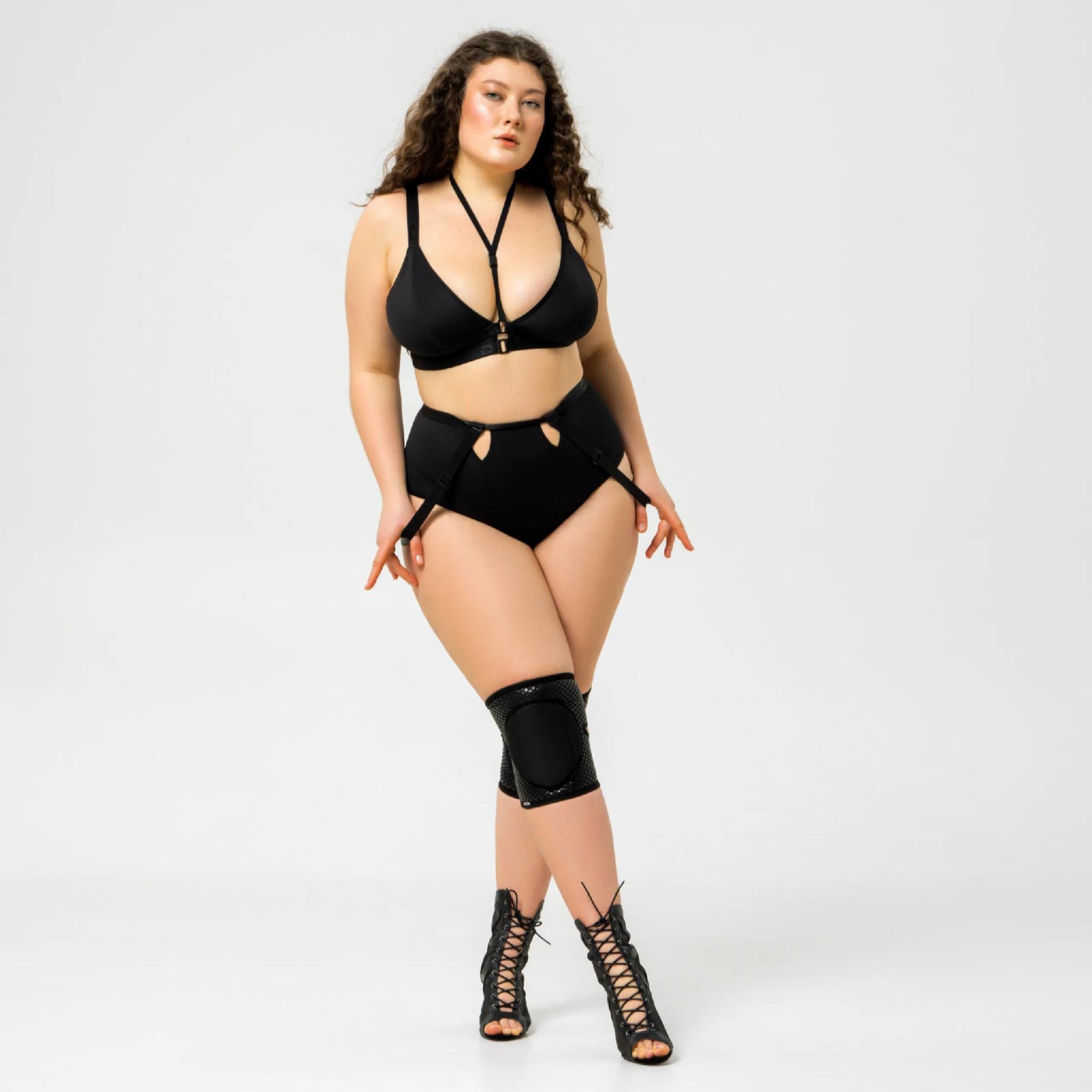 Наколінники липкі для танців пара XL Чорний (QKP_SBG_1128-4) - фото 4