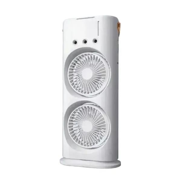 Вентилятор настільний подвійний з охолодженням Double-ended Spray Fan LED підсвічування 3 швидкості пульт ДК (2104618502)