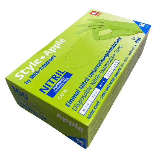 Перчатки AMPri Apple нитриловые M 100 шт. Зеленый (6-041303)