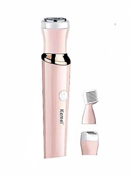 Женский триммер Maxtop MP-078 3в1 аккумуляторный на 3 насадки Розовый (736337ОП)