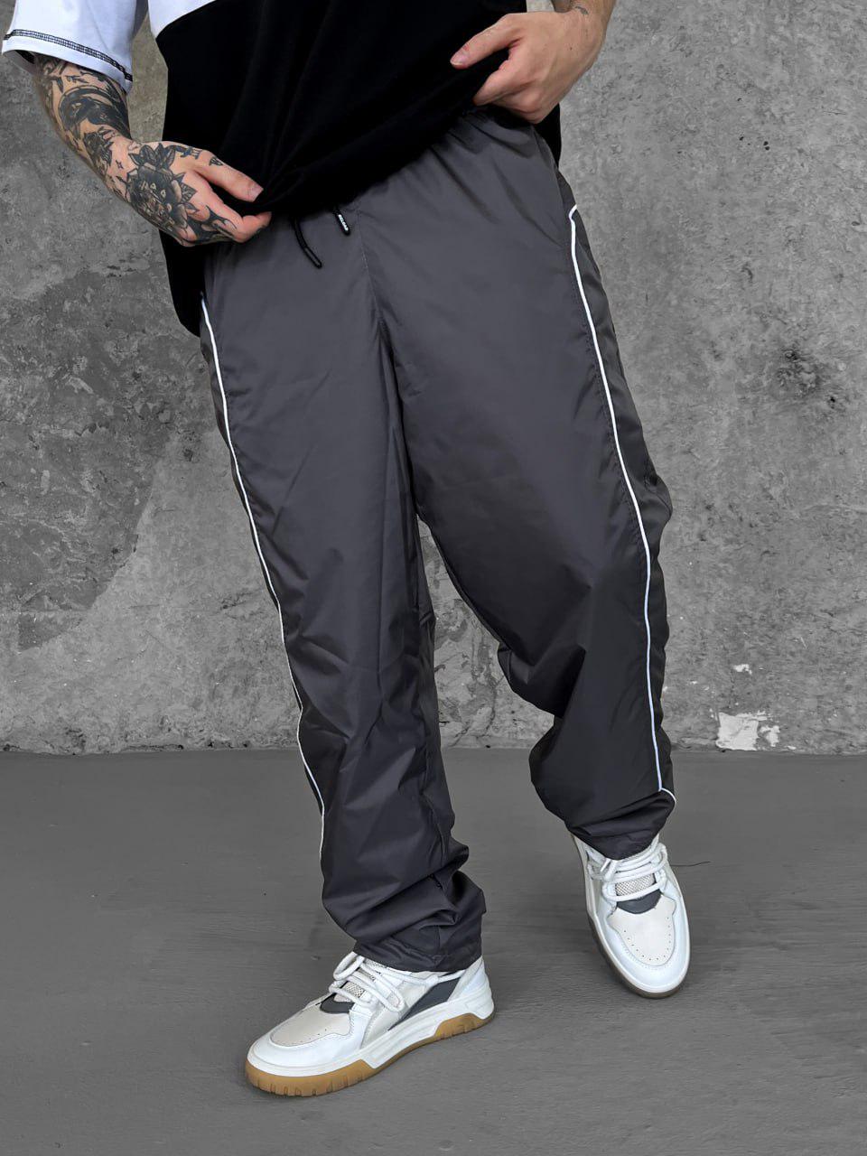 Спортивні штани чоловічі Slide оверсайз XL Сірий (26456/2/4) - фото 3 Спортивні штани чоловічі Slide оверсайз XL Сірий (26456/2/4) - фото 3