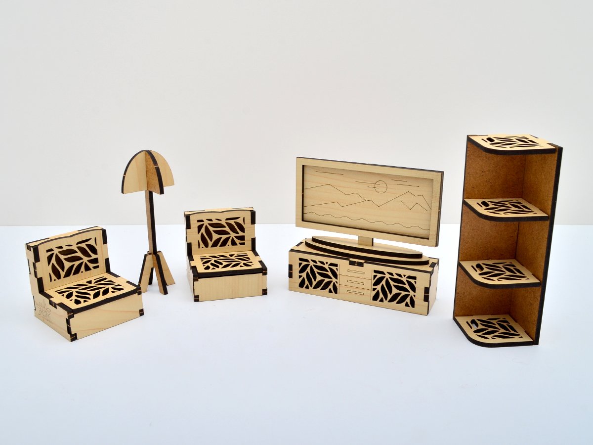 Вітальня для ляльок ЛОЛ 3DBRT з візерунками 6 пр..